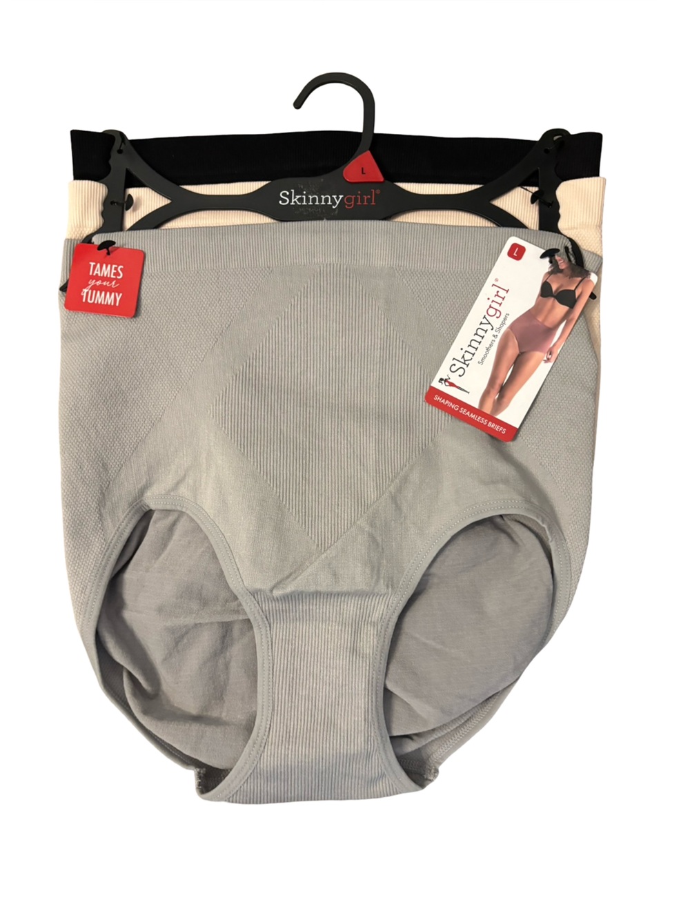 Skinny girl Shaping Tummy Control Seamless 3 Pack Briefs Shapewear Panties Large